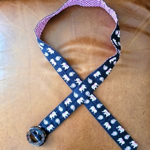 Vera Bradley Reversible "Pink Elephant" Belt